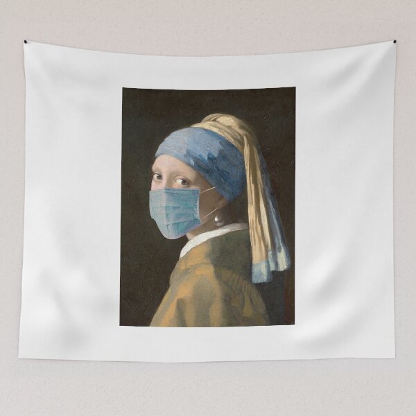 Item preview, Girl with a Pearl Earring and Mask designed and sold by mosmoth.