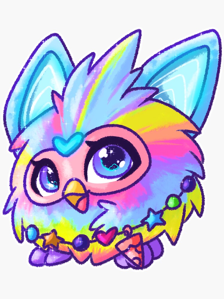 The New Furby 2023 - Tie Dye Sticker for Sale by CuteHeartCaty