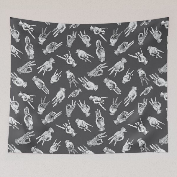 Item preview, Vintage Gray Sketch Mudra Pattern designed and sold by pfc-art.