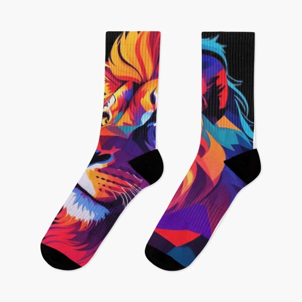 Item preview, colorful lion face anime cartoon designed and sold by Artque24.