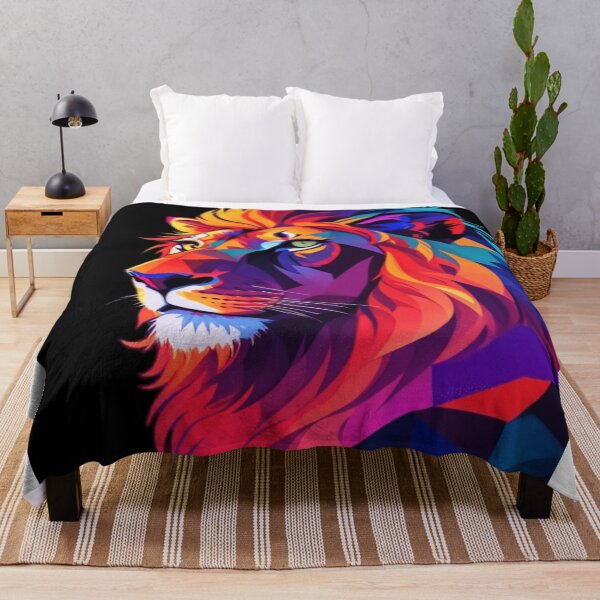 Item preview, colorful lion face anime cartoon designed and sold by Artque24.