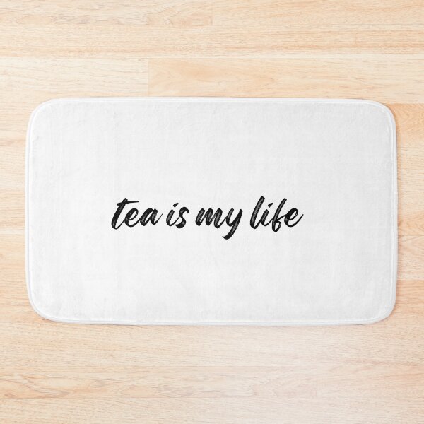 Item preview, tea is my life Black and White Funny Sarcastic Quote meme  designed and sold by Mindlimes.