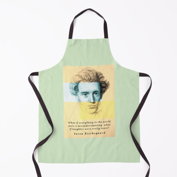 Item preview, Søren Kierkegaard portrait and quote: What if everything in the world were a misunderstanding,,,, designed and sold by artbleed.