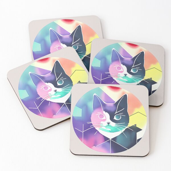 Item preview, Geometric Cat Multicolor  designed and sold by KittyKorner0.