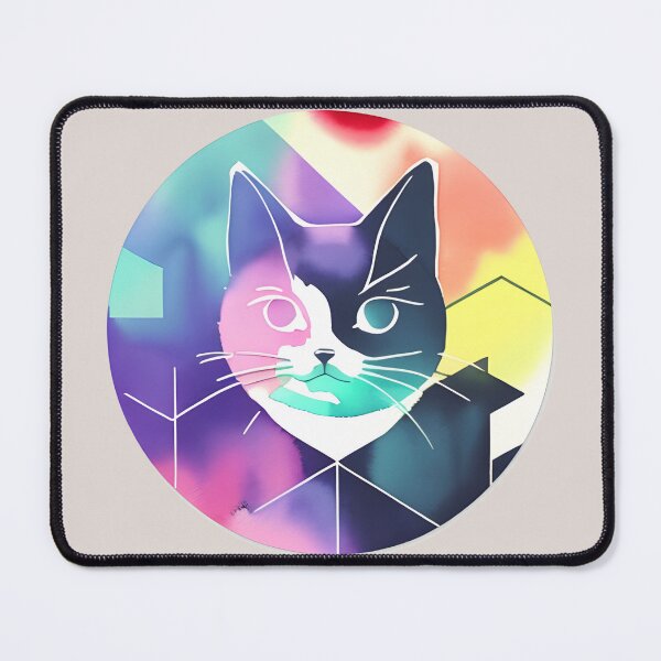 Item preview, Geometric Cat Multicolor designed and sold by KittyKorner0.