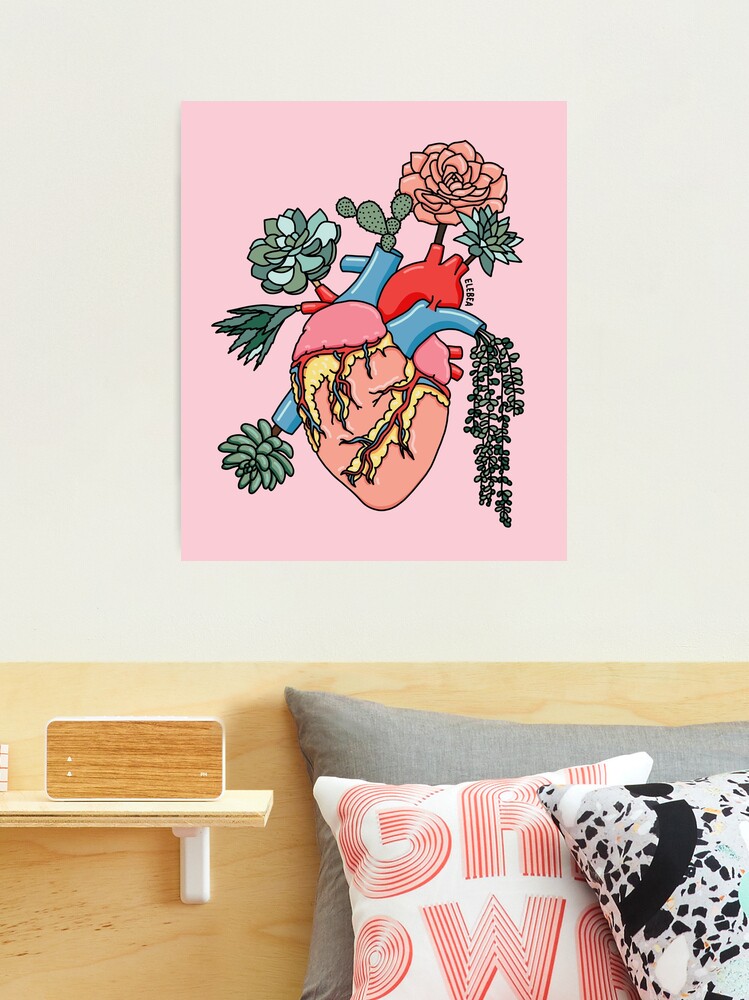 Photographic Print, Succulent heart by Sasa Elebea designed and sold by Sabrina Brugmann