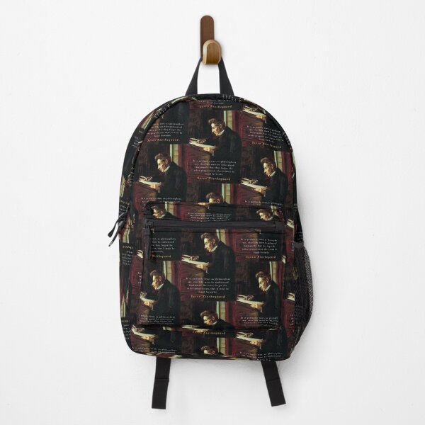 Item preview, Søren Kierkegaard portrait and quote: It is perfectly true, as the philosophers say, that life must be understood backwards... designed and sold by artbleed.