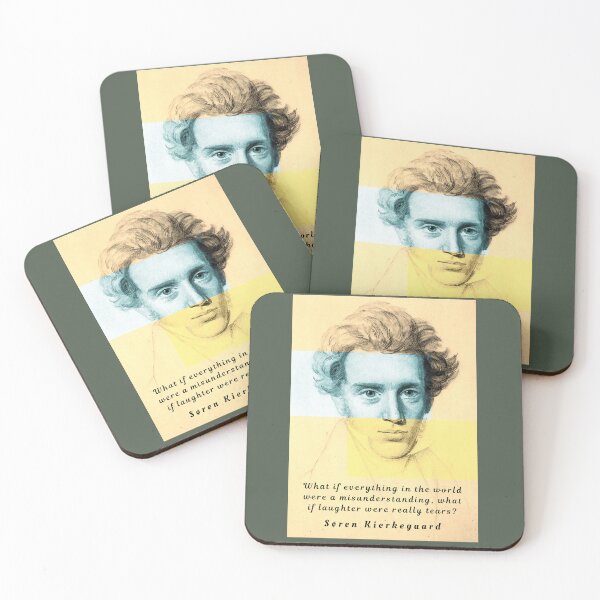Item preview, Søren Kierkegaard portrait and quote: What if everything in the world were a misunderstanding,,,, designed and sold by artbleed.