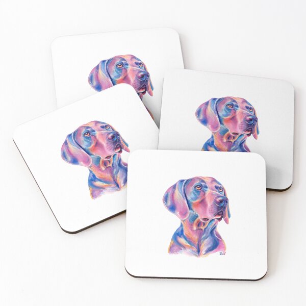 Item preview, Beautiful Weimaraner Portrait. Watercolor Colorful Painting designed and sold by HappyNoireArt.