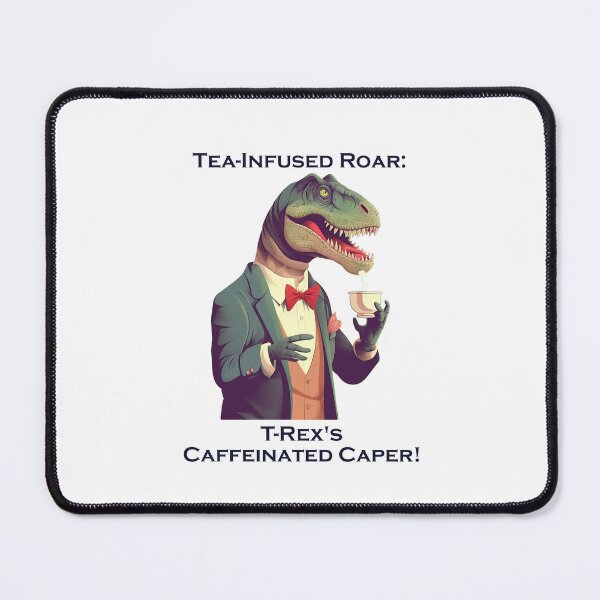 Item preview, Tea-Infused Roar: T-Rex's Caffeinated Caper! designed and sold by heringa.