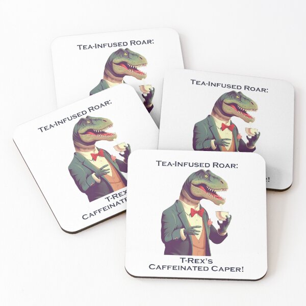 Item preview, Tea-Infused Roar: T-Rex's Caffeinated Caper! designed and sold by heringa.
