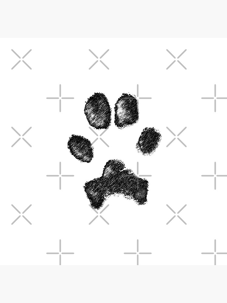 Husky best sale paw print