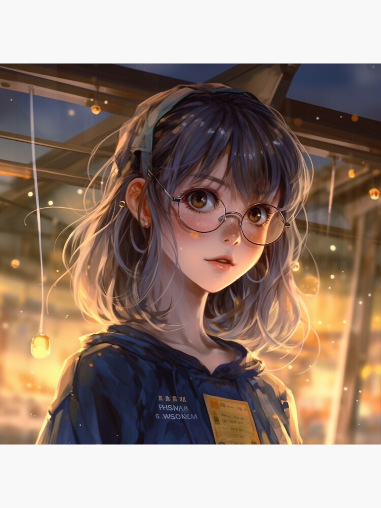 Anime Girl Glasses 4K Wallpaper iPhone HD Phone #2340f