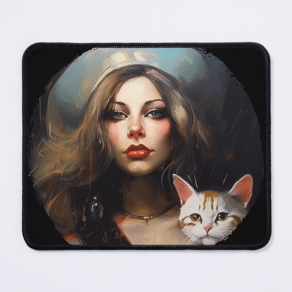 Item preview, Crazy Cat Lady Oil Paiting designed and sold by bellabitis.