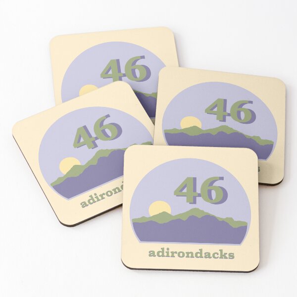 Item preview, Upstate New York Adirondack Skyline 46 High Peaks - Green/Purple/Yellow designed and sold by emilyspencer.
