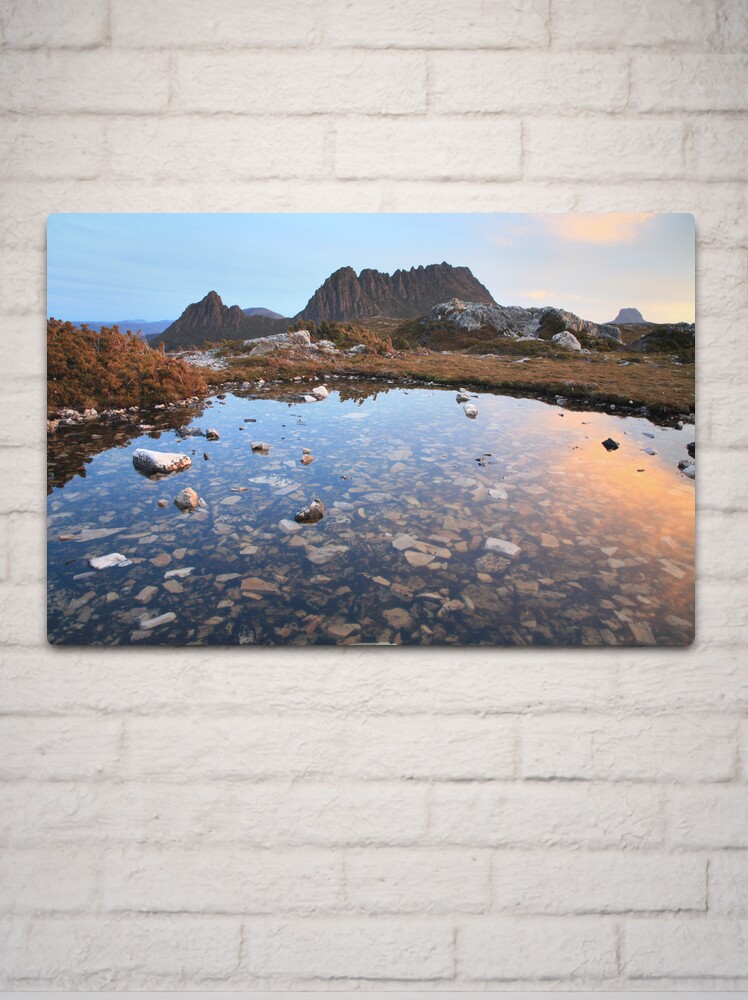 Metal Print, Cradle Mountain Tarn Sunset, Australia designed and sold by Michael Boniwell