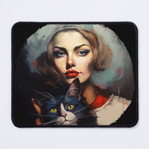 Item preview, Crazy Cat Lady Oil Paiting designed and sold by bellabitis.