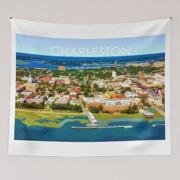 Item preview, Charleston, South Carolina, USA, Print designed and sold by summattodraw.