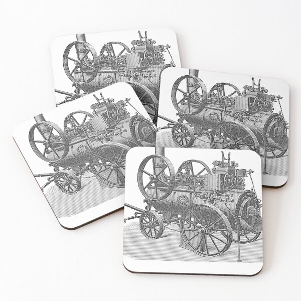 Ancient steam machine #steampunk #steampunkstyle #steampunkfashion #steampunkclothing #Cyberpunk #Dieselpunk #Fantasy #ScienceFiction #Ancientsteammachine #Ancient #steam #machine #steammachine Coasters (Set of 4)