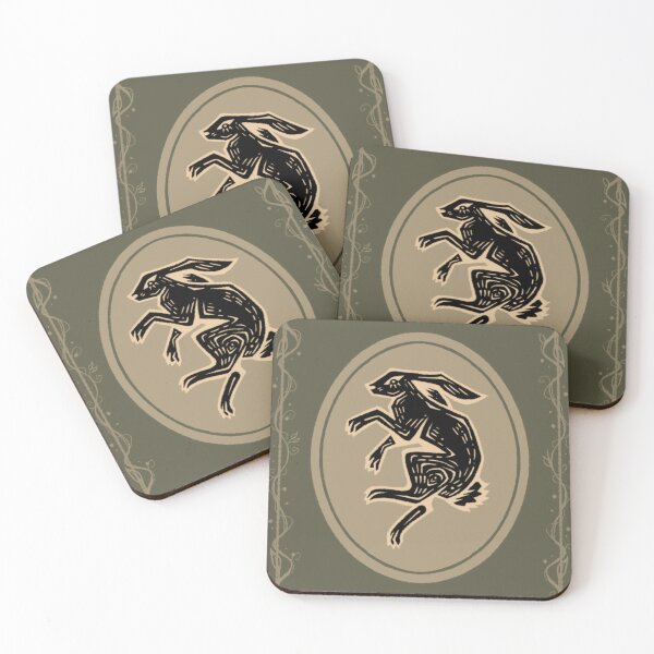 Item preview, The rabbit- Print (green) designed and sold by mother.mother.ink.