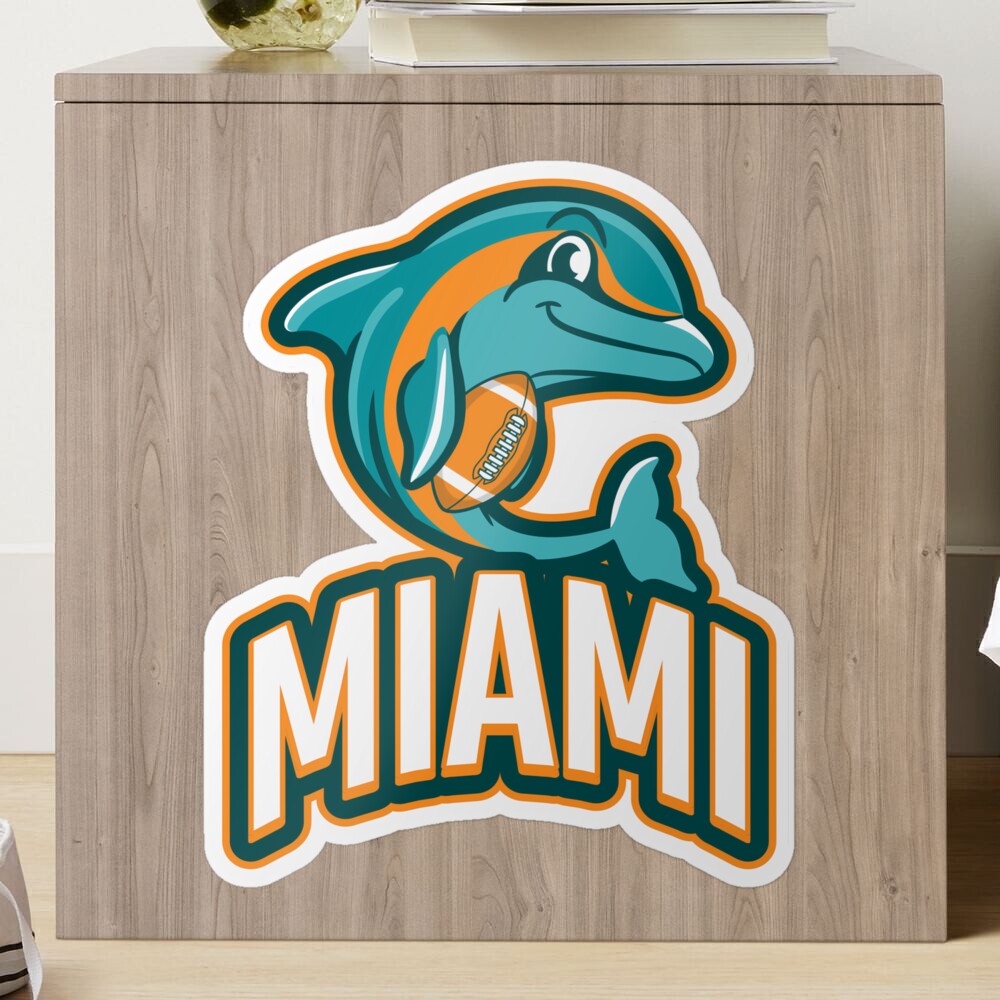 MIA Miami Local Standard MIA Retro Dolphin Miami F' Sticker