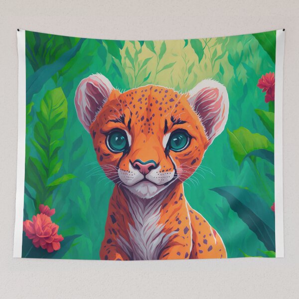 Item preview, Cute Baby Leopard In The Jungle designed and sold by Yoselin Moran.