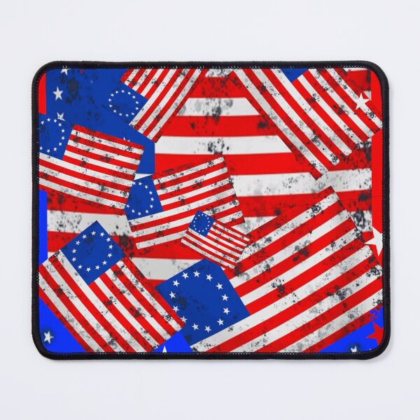 Item preview, RED-BLUE-WHITE AMERCANA ANTIQUE BATTLE FLAGS ART designed and sold by sharlesart.
