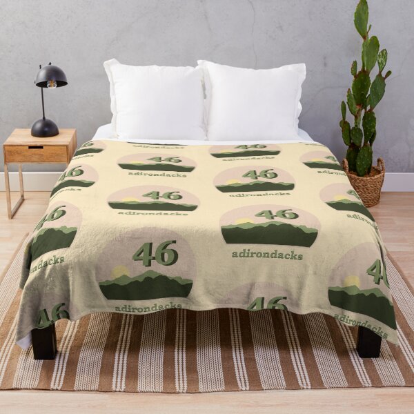 Item preview, Upstate New York Adirondack Skyline 46 High Peaks - Green/Yellow designed and sold by emilyspencer.