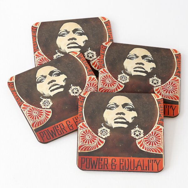Item preview, Angela Davis poster (1971) Power & Equality designed and sold by RedWedgee.
