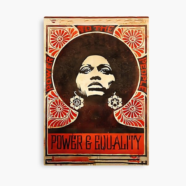 Vista previa del artículo con la obra «Cartel de Angela Davis (1971) Poder e igualdad», diseñado y vendido por RedWedgee.