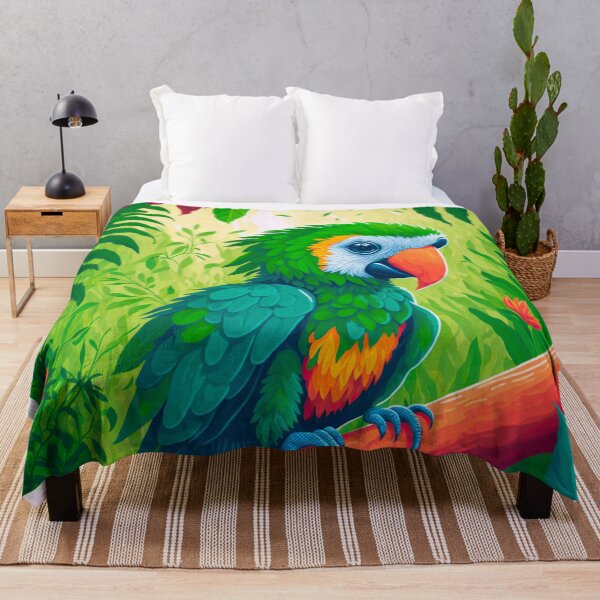 Item preview, Cute Baby Parrot In The Jungle designed and sold by Yoselin Moran.