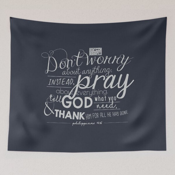 Item preview, Don't Worry Pray Bible Verse Christian Inspirational designed and sold by ChinkyCat Official.
