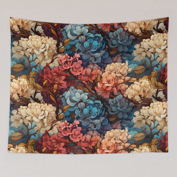 Item preview, Hydrangea floral pattern 3 designed and sold by SkyPouikPouik.