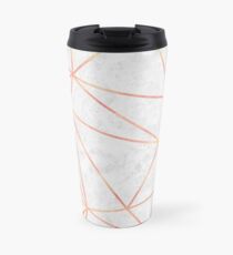 Marble Geometric Rose Gold Design Travel Mug