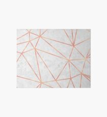 Marble Geometric Rose Gold Design Art Board