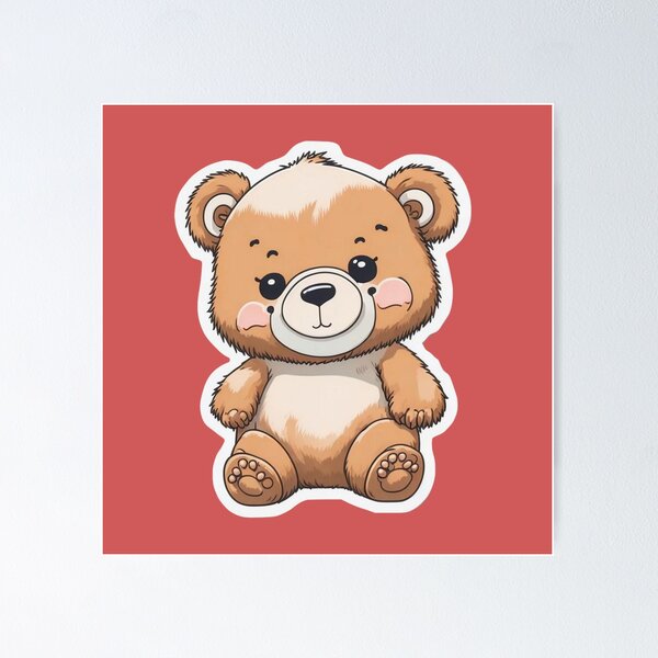 Item preview, Delightful Bear Hug Sticker designed and sold by har1tosha777.