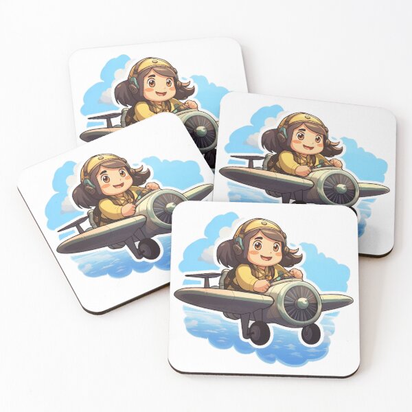 Item preview, Cute girl piloting an airplane on adventure designed and sold by ArtisticKevin.