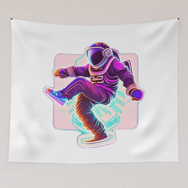 Item preview, tanzender dancing Astronaut cyberpunk designed and sold by Finity Atelier.