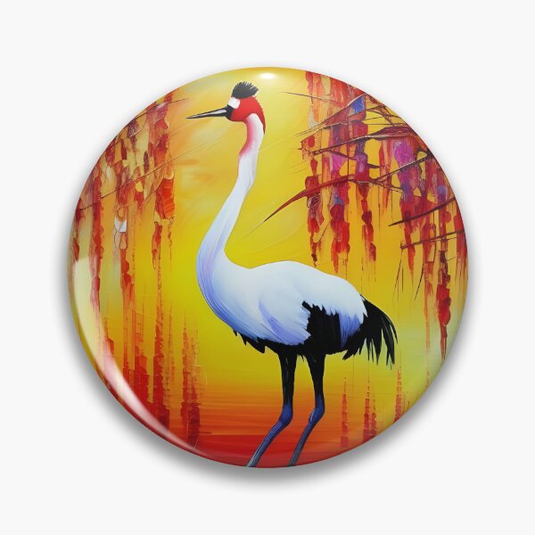 Item preview, Red Crowned Crane at Sunset designed and sold by Ameiva-Apparel.