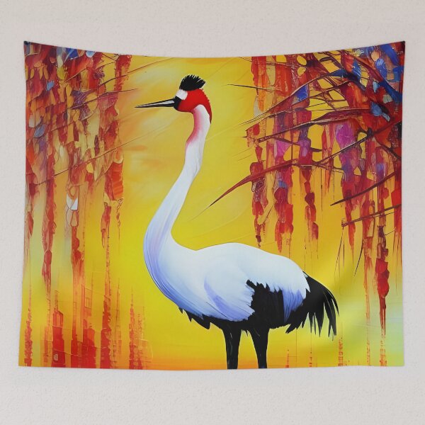 Item preview, Red Crowned Crane at Sunset designed and sold by Ameiva-Apparel.