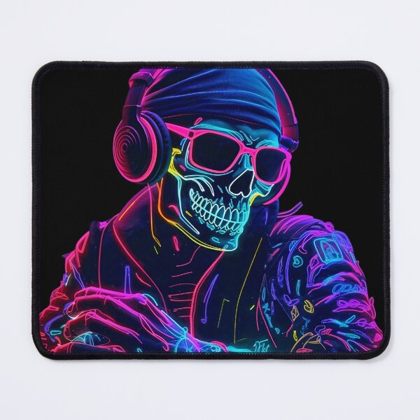 Item preview, Cool Skeleton DJ Wearing Beanie Halloween designed and sold by CoolHippoQuotes.