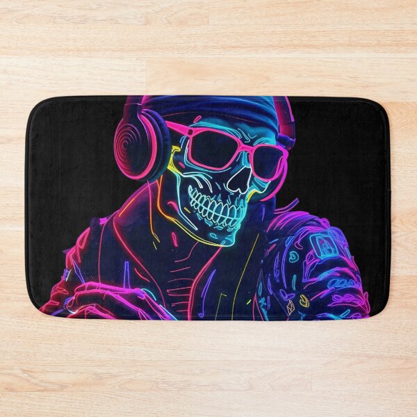 Item preview, Cool Skeleton DJ Wearing Beanie Halloween designed and sold by CoolHippoQuotes.