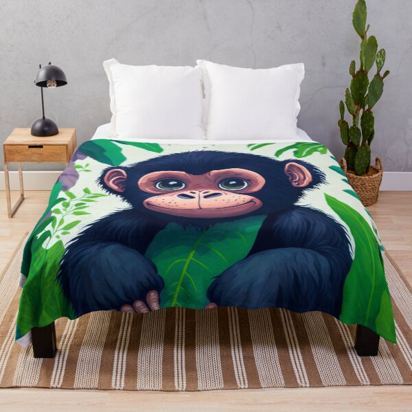 Item preview, Cute Baby Monkey In The Jungle designed and sold by Yoselin Moran.