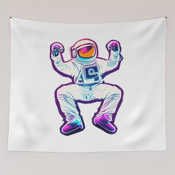Item preview, tanzender dancing Astronaut cyberpunk 3 designed and sold by Finity Atelier.
