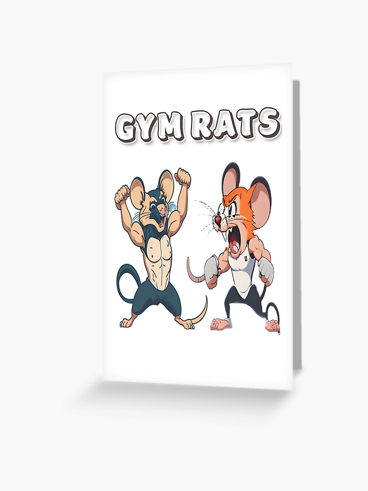 Certified Gym Rat Greeting Cards | LookHUMAN