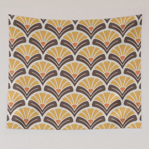 Item preview, KF 0051 F - Retro Vintage Daisy Flower Minimalist 70s Modern Geometric Floral Pattern designed and sold by KhakiFinch.