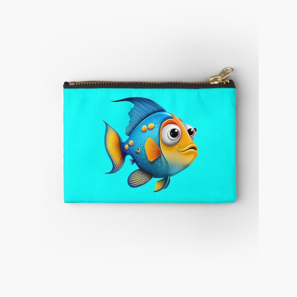 Item preview, A Blue and Yellow Animated Fish Tale designed and sold by TheStadiumShirt.