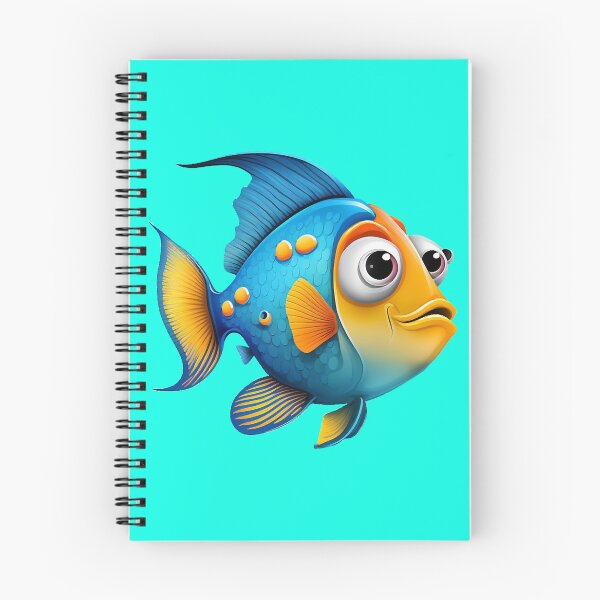 Item preview, A Blue and Yellow Animated Fish Tale designed and sold by TheStadiumShirt.