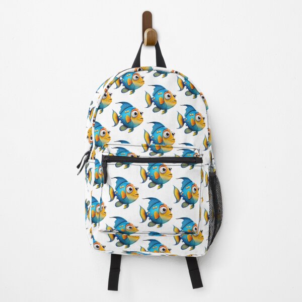 Item preview, A Blue and Yellow Animated Fish Tale designed and sold by TheStadiumShirt.