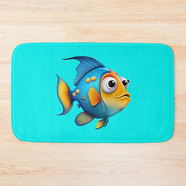 Item preview, A Blue and Yellow Animated Fish Tale designed and sold by TheStadiumShirt.